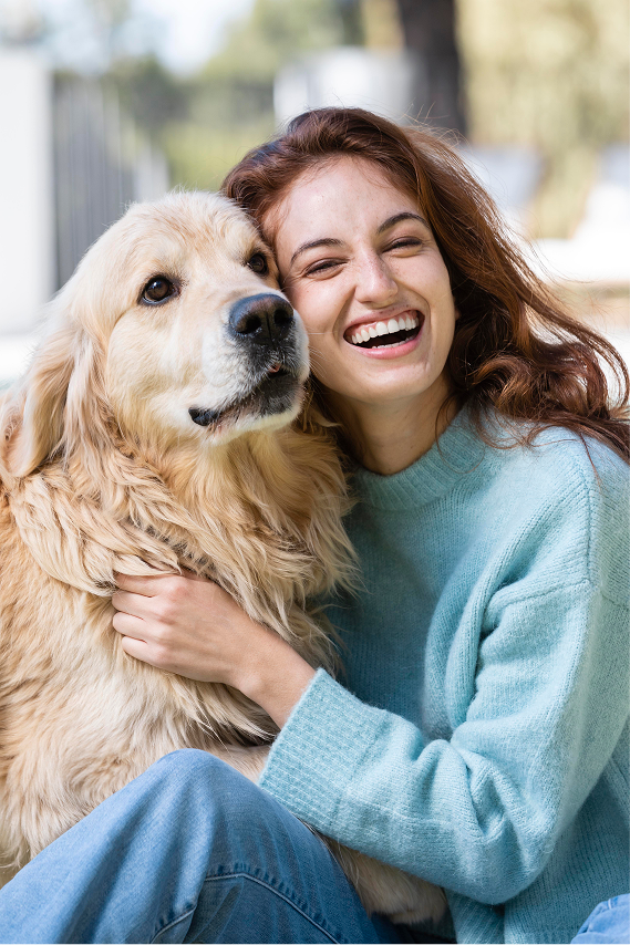 Person with dog